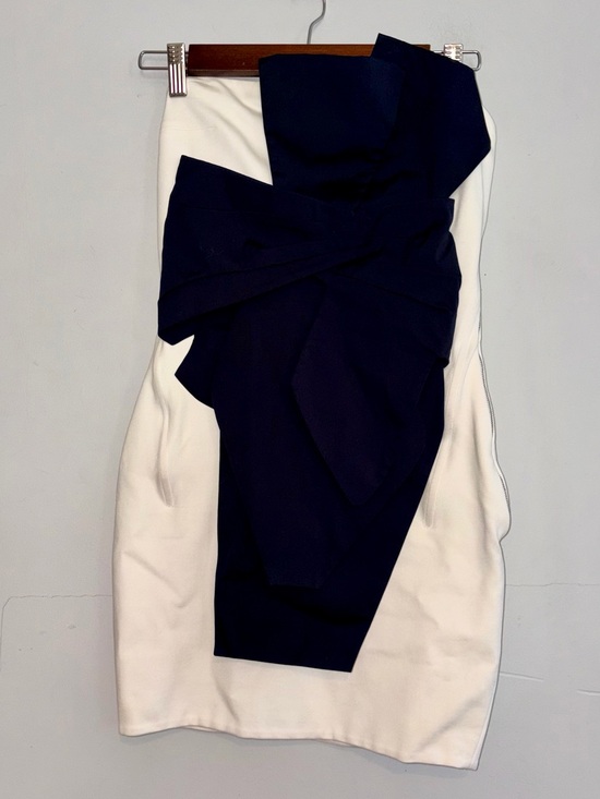 Antonio Berardi Dresses & Skirts - Antonio Berardi Strapless Colorblock Dress White Black Avant Garde Bow Dress 4